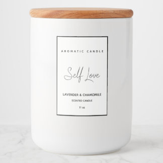 Étiquette de bougie parfumée minimaliste