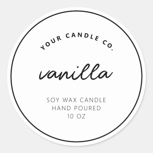 Étiquette de bougie personnalisé moderne (Devant)