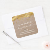 Étiquette de bougie personnalisé sur papier kraft (Enveloppe)