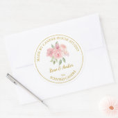 Étiquette de bougie Rose maison en or | Blanc (Enveloppe)