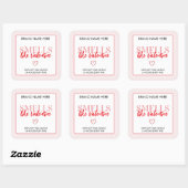 Étiquette de bougie rose pour la Saint-Valentin (Feuille)