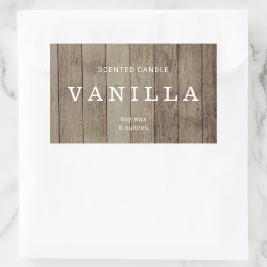 Étiquette de bougie rustique minimal (Sac)