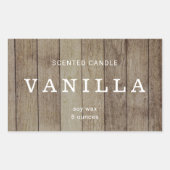 Étiquette de bougie rustique minimal (Devant)