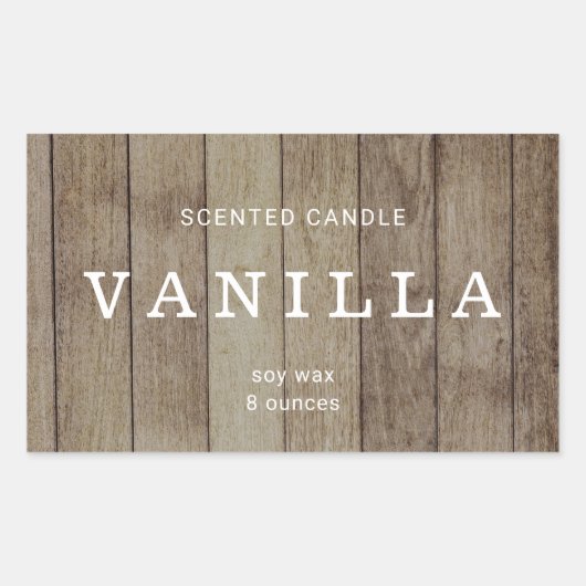 Étiquette de bougie rustique minimal (Devant)