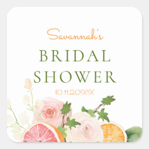 Étiquette de bougie thème shower de mariage floral