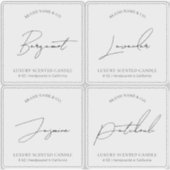 Étiquette de bougie translucide (Devant)