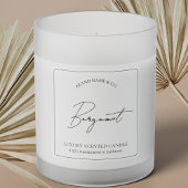 Étiquette de bougie translucide