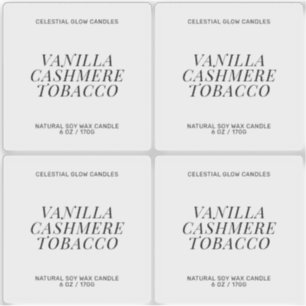 Étiquette de bougie transparent autocollant de pro