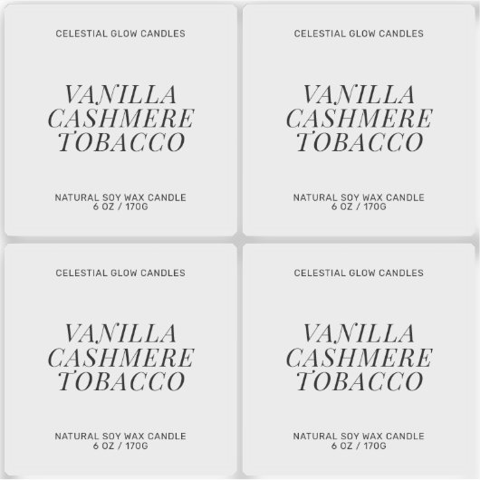 Étiquette de bougie transparent autocollant de pro (Devant)