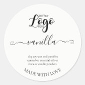 Étiquette de bougies maison personnalisées (Devant)