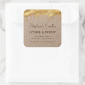 Étiquette de bougies | Verser de l'or sur du papie (Sac)