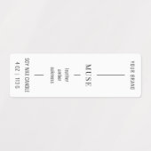 Étiquette de bougue moderne minimaliste verticale (Design 1)