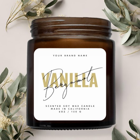 étiquette de bougueuse de typographie de script bl