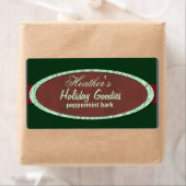 Étiquette de boulangerie d'ornement de Noël (En situation)