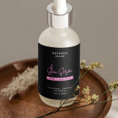 Étiquette de bouteille à goutte 2 OZ Black & Pink 