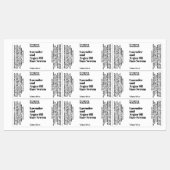 Étiquette de bouteille à goutte blanche imperméabl (Feuille)