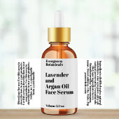 Étiquette de bouteille à goutte blanche imperméabl