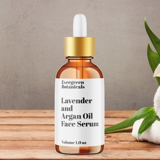 Étiquette de bouteille à goutte blanche imperméabl