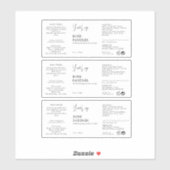 Étiquette de bouteille à goutte cosmétique (Feuille)