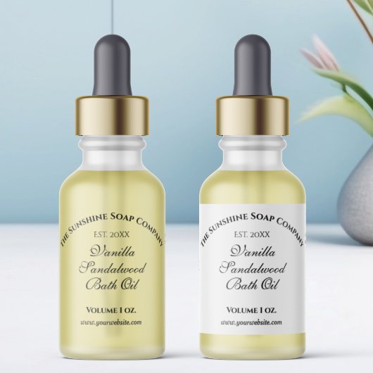 Étiquette de bouteille à goutte étanche blanc 1,5 