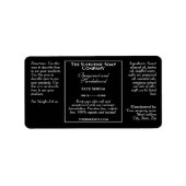 Étiquette de bouteille à goutte noire de style vin (Devant)