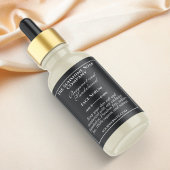 Étiquette de bouteille à goutte noire de style vin