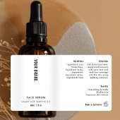 Étiquette de bouteille à goutte simple Noir Blanc