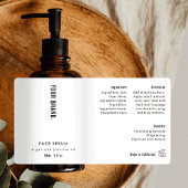 Étiquette de bouteille à goutte simple Noir Blanc