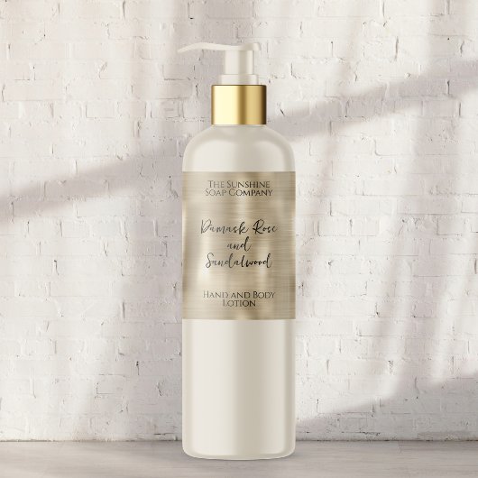 Étiquette de bouteille à huile métallique perlé br