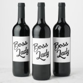 étiquette de bouteille à vin "Boss Lady" (Bouteilles)