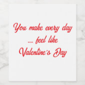 Étiquette de bouteille à vin de Saint-Valentin (8, (Étiquettes simples)