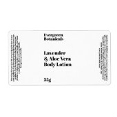 Étiquette de bouteille blanc moderne de cosmétique (Devant)