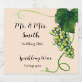 Étiquette de bouteille blanche personnalisée (Étiquettes simples)