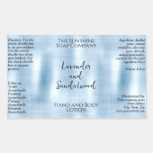 Étiquette de bouteille brossé en métal bleu (Devant)