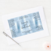 Étiquette de bouteille brossé en métal bleu (Enveloppe)