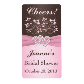 Étiquette de bouteille Brown rose (Devant)