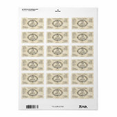 Étiquette de bouteille compte-gouttes en parchemin (Feuille entière)