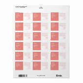 étiquette de bouteille compte-gouttes rose poussié (Feuille entière)
