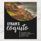 Étiquette de bouteille Coquito de Porto Rico Islan (Étiquettes simples)