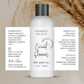 Étiquette de bouteille cosmétique minimaliste noir