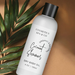 Étiquette de bouteille cosmétique minimaliste noir