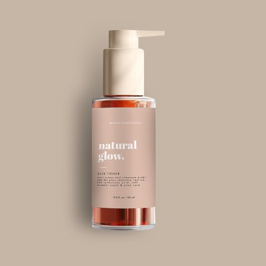 Étiquette de bouteille cosmétique moderne