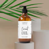 Étiquette de bouteille cosmétique moderne Black & 