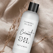 Étiquette de bouteille cosmétique moderne Black & 