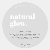 Étiquette de bouteille cosmétique moderne ronde (Devant)