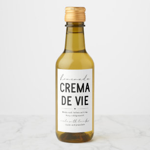Étiquette de bouteille Crema de Vie Eggnog fait ma