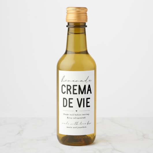 Étiquette de bouteille Crema de Vie Eggnog fait ma (Devant)