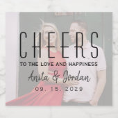 Étiquette de bouteille d'alcool avec photo de mari (Étiquettes simples)