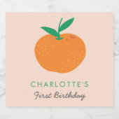 Étiquette de bouteille d'alcool Little Cutie Orang (Étiquettes simples)