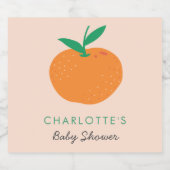 Étiquette de bouteille d'alcool Little Cutie Orang (Étiquettes simples)